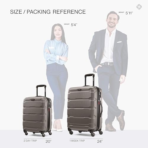Samsonite Omni PC Hardside Expandable Luggage with Spinner Wheels, Silver, 2-Piece Set (20/24) - color: Silver, size: 2-Piece Set (20/24)