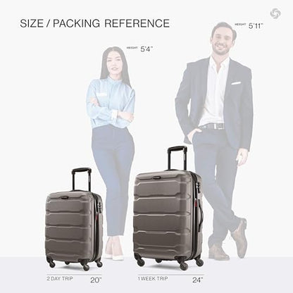 Samsonite Omni PC Hardside Expandable Luggage with Spinner Wheels, Silver, 2-Piece Set (20/24) - color: Silver, size: 2-Piece Set (20/24)