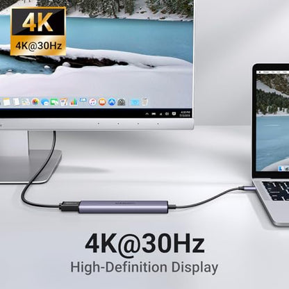 UGREEN USB C Hub 5 in 1 Multiport USB Adapter 4K HDMI, 100W Power Delivery