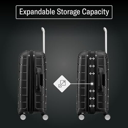 Samsonite Freeform Large Checked Luggage with Dual 360° Spinner Wheels - TSA Lock, Airline-Approved - Lightweight Durable Polypropylene Expandable Hardshell - Light Grey - color: Light Grey, size: Checked-Large Spinner