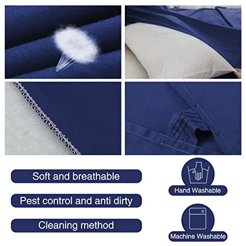 Sleeping Bag Liner, Camping Travel Home Bed Sheet Compact Sacks - color: Navy, size: 70.8*82.7"