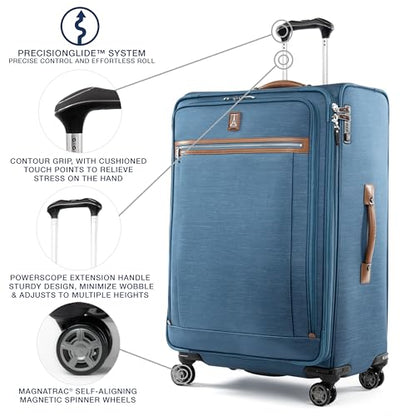 Travelpro Platinum Elite Checked Luggage Spinner, Coastal, 29-Inch - color: Coastal Blue, size: Checked-Large 29-Inch