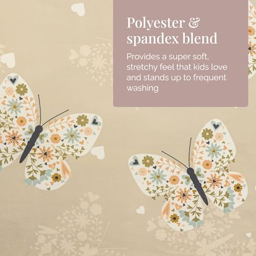 Beddy's Tan Butterfly Travel Blanket with Shoulder Bag for Kids - color: Beige