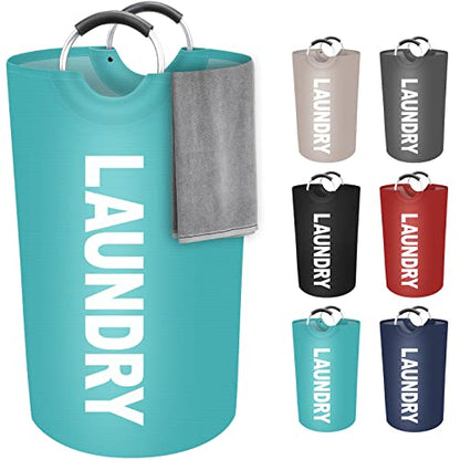 90L Large Laundry Basket, Dirty Clothes Waterproof Laundry Hamper, Green - color: Green, size: 90L
