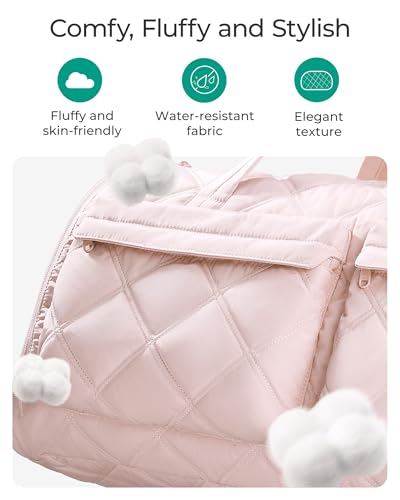BAGSMART Garment Duffel Bag, Convertible 2-in-1 Puffy Water-Resistant Carry-On with Shoe Compartment (A-Dark Pink) - color: A-Dark Pink