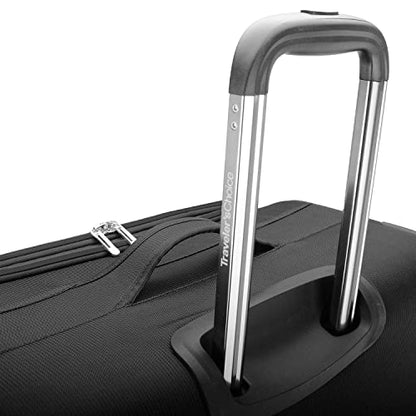 Traveler's Choice Lares Softside Expandable Luggage with Spinner Wheels, Black, Checked 26-Inch - color: Black, size: Checked (26-Inch)