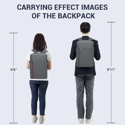 Kono 20L Airline Approved Casual Daypack bag, 15.6" Laptop Backpack, Grey - color: Grey