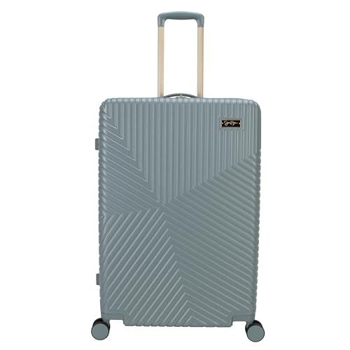 Jessica Simpson Abilene 2-Piece Set (20" & 28") Expandable 8-Wheel Spinner Large Checked Luggage Suitcase, Chinois Green - color: Chinois Green, size: 2-Piece Set