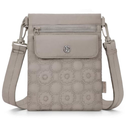 Crossbody Bags for Women, Puffer Shoulder Cell Phone Purse - color: B01-grey Brown