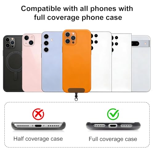 3-in-1 Clip And Go Phone Strap Crossbody With Detachable Wallet, RFID Blocking, Adjustable Anti-Theft Phone Lanyard - color: Black