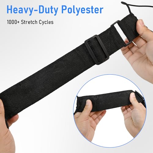 2 Pack Luggage Straps Elastic Strap for Suitcases Adjustable(Black)
