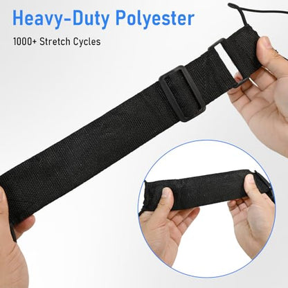 2 Pack Luggage Straps Elastic Strap for Suitcases Adjustable(Black)