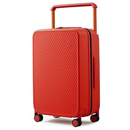 mixi Carry On Luggage Airline Approved 20'' Lightweight Luggage Wide Handle PC Hardshell Suitcases with Spinner Wheels & TSA Lock, Red - color: Red, size: 20-inch Standard