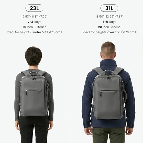 TANTOMI Travel Backpack for Women, Laptop Bag, 23L Carry on Backpack - color: Dark Grey, size: Large