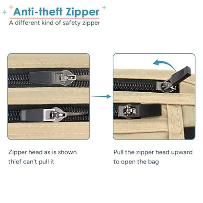 travel inspira RFID Blocking Hidden Money Belt - color: Khaki
