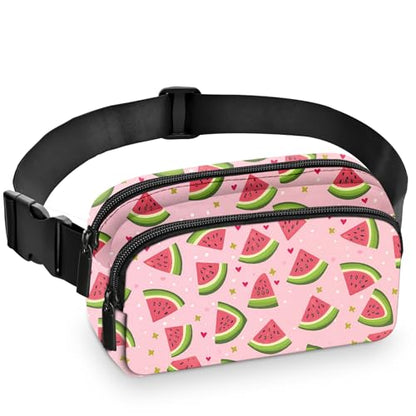 Watermelon Fanny Pack for Women Belt Bag Fashion Waist Pouch with Adjustable Strap for Sports Running Traveling Hiking Camping Cycling - color: Beige