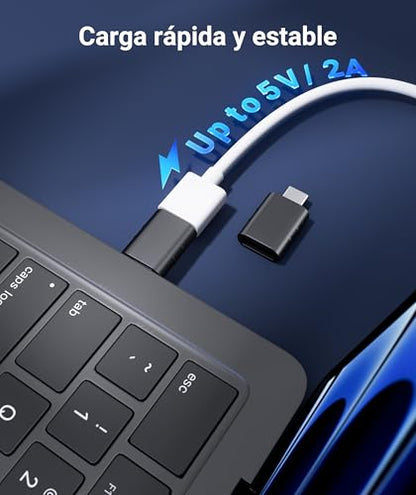 Syntech USB C to USB Adapter Pack of 2, USB 3.0 to Thunderbolt 5/4 Adapter - color: Space Black, size: 1.08 X 0.65 X 0.32 Inch