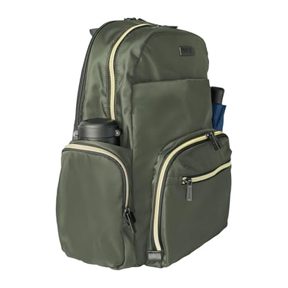 Kenneth Cole REACTION Madison Square Lightweight Hardside Chevron Expandable Spinner Luggage, Olive, 2-Piece (20" Carry On + Sophie Backpack) - color: Olive, size: 2-Piece (20" Carry On + Sophie Backpack)
