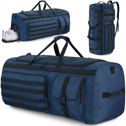 Gonex 130L Extra Large Duffel Bag, Convertible Travel Duffle - color: Dark Blue, size: 130L