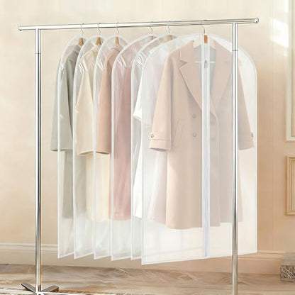 6-Pack 24" x 48" Garment Covers, Translucent, White Trim - color: Matte with White Edge, size: 48in *6