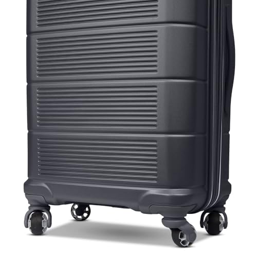 American Tourister Stratum 2.0 Carry-On Luggage, Expandable Hardshell Suitcase with Spinner Wheels, Ergonomic Handle Grip, Durable ABS Shell, Large Zipper Pulls, Max Capacity Interior - Charcoal - color: Charcoal, size: 20-Inch Carry-On