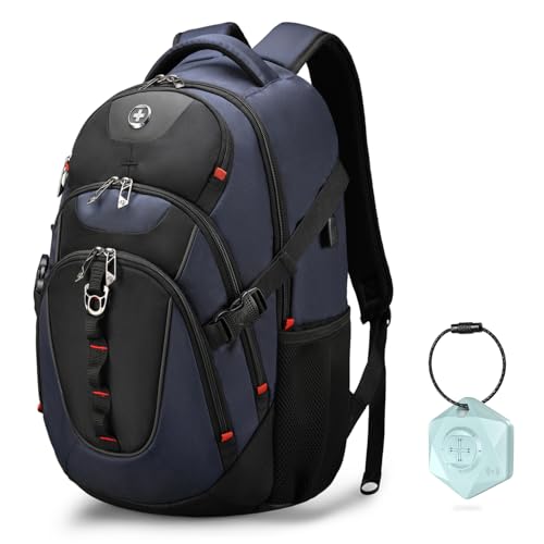 Swissdigital Design Backpack for Men with Apple Find My SD803BT013-12 - color: Blue-finder