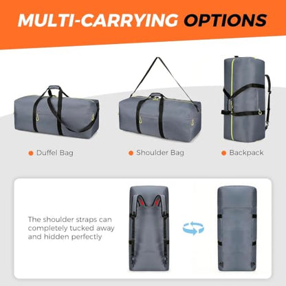 Uarition 100L Large Duffle Bag for Travel, Camping - Navy Blue - color: Navy Blue