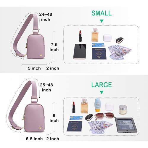 INICAT Anti Theft Crossbody Bag for Women, Small Sling Purse - color: Purple, size: Small