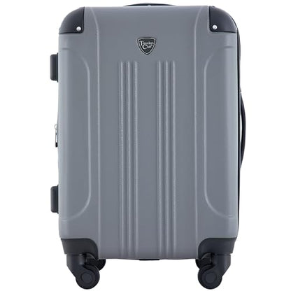 Travelers Club Chicago Hardside Expandable Spinner Luggage, Charcoal, 20"(22in with wheels) Carry-On - color: Charcoal, size: 1-Piece (22" Carry-On)