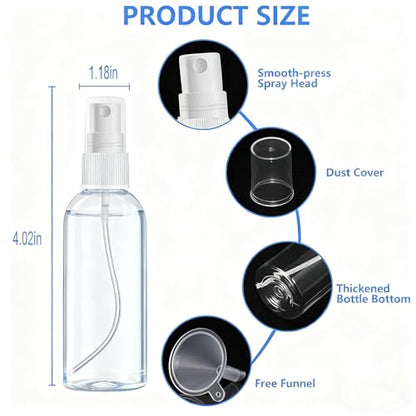 DTDNZKN 4 Pack 1 Oz (30ml) Mini Spray Bottles Clear Travel Size - size: 30ml