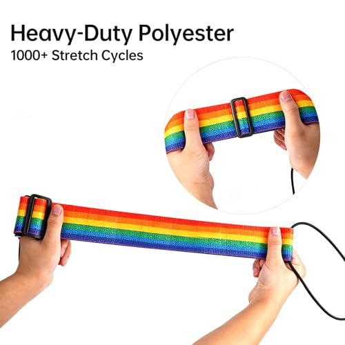 Luggage Strap for Luggage, Family Set (2) Colorful - color: Rainbow