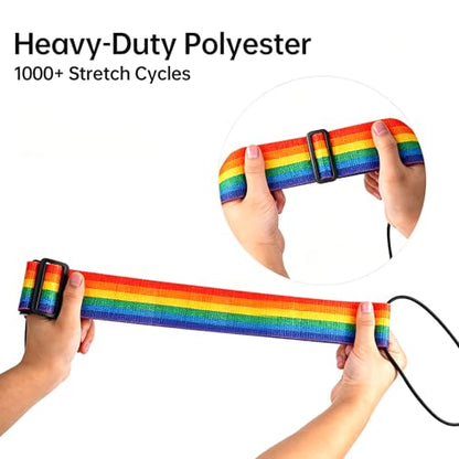 Luggage Strap for Luggage, Family Set (2) Colorful - color: Rainbow