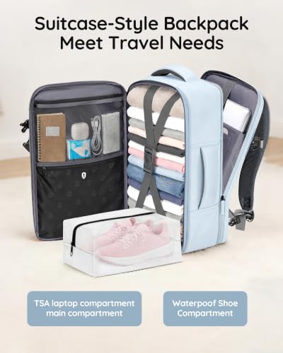 Taygeer Carry On Backpack, College Backpack with 15.6inch Laptop for Women - color: Blue