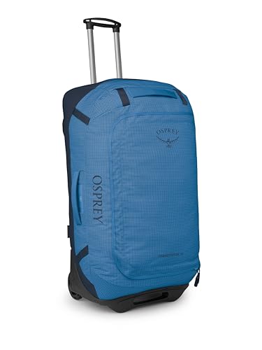 Osprey Transporter 90L Wheeled Travel Duffel Bag, Blue OS - color: Blue Flame/Nocturnal Blue, style: 90l