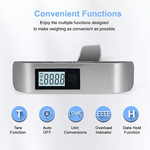 travel inspira Luggage Scale, Portable Suitcase, Weighing Scales - color: Silver