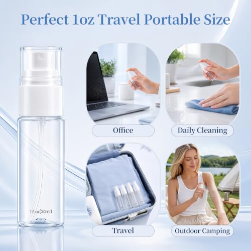 YIERSO Refillable Spray Bottles 1oz 30ml 4-Pack Small Travel Bottle