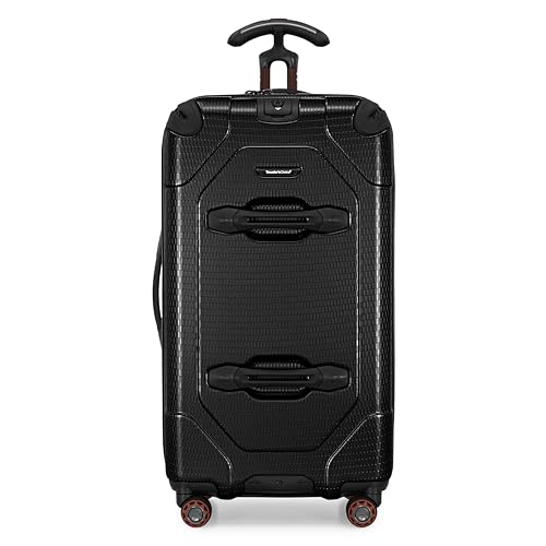 Traveler's Choice Maxporter II Polycarbonate Hardside Trunk with Spinner Wheels, Black, 28-Inch Medium Trunk - color: Black, size: 28-inch Medium Trunk