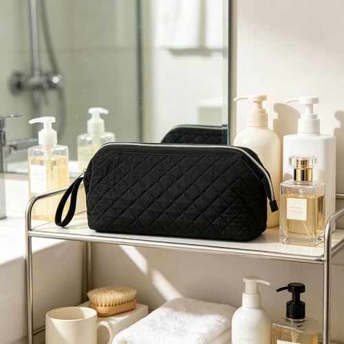 Stratalife Quilted Hair Tools Travel Bag with Polishing Cloth, Black - color: Black