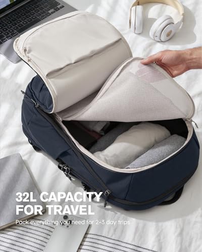 Tolaccea Travel Laptop Backpack 32L Carry on Daypack for Work Business - color: Midnightsky
