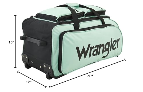 Wrangler Wesley Rolling Duffel Bag, Seaform, Large 30-Inch - color: Seaform