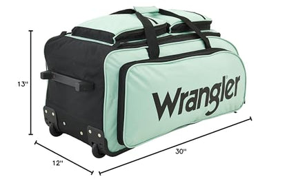 Wrangler Wesley Rolling Duffel Bag, Seaform, Large 30-Inch - color: Seaform
