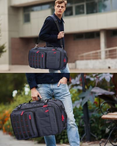 Gonex Travel Backpack, 40L Expandable Carry On, 3-in-1 Convertible - color: Dark Blue