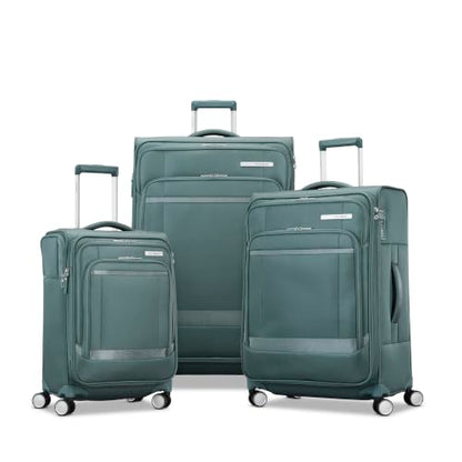 Samsonite Soft-Sided 3-PC: 20/24/29” (Carry-on, Medium & Large) Lightweight Expandable PortLift Luggage Set: Durable, 4 Spinner Wheels, Adjustable Handle, TSA Lock, 2 Front & Side Pocket- Teal - color: Deep Atlantic Green, size: 3-Piece (20"/25"/29")