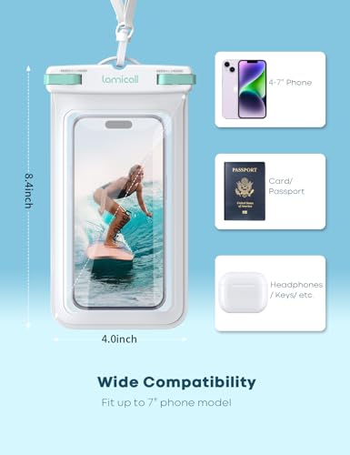 Lamicall 2 Pack Green White Cell Phone Bag, for Mother Mom Father Teens - color: White & White