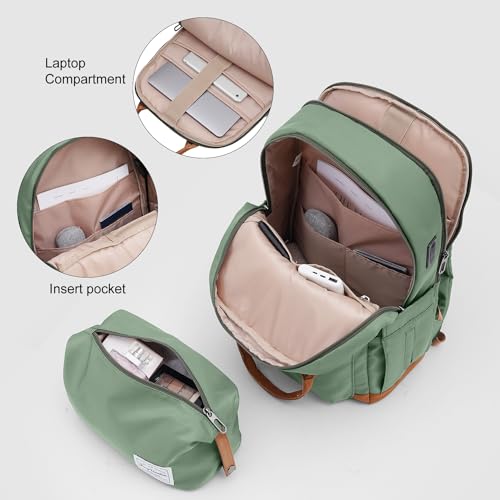 LONG VACATION Luggage Sets with Spinner Wheels, Carry on Suitcase 3 Piece - color: GREEN-BROWN, size: 3 piece set(BP)