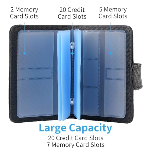 Wisdompro Credit Card Holder, RFID Blocking Wallet Debit Card Protector - color: Microfiber Black, size: Vertical