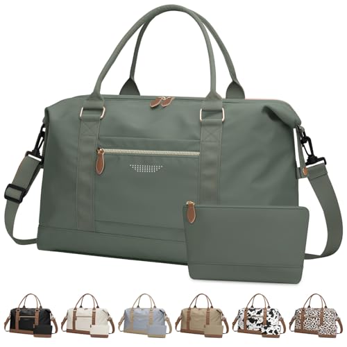 ELONGRIVER Women Travel Duffle Bags, Weekender Overnight Bag, Hospital Bag - color: Army Green, size: Large