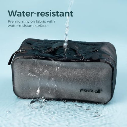 pack all Frosted Clear Organizer Pouch, Lightweight TPU Zipper Bag - size: Small