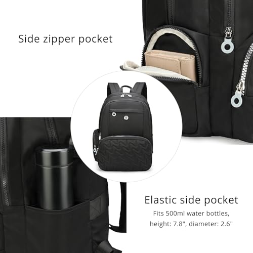 Swissdigital Design Womens Laptop Backpack Commuter Bookbag SD1711-01 - color: Black