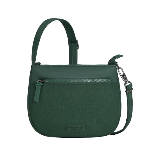 Travelon Anti-Theft Metro Saddle Crossbody - color: Forest Heather